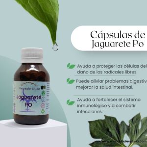 Jaguaretepo Cap. Frasco. Vidrio. Ámbar. 
60cáp. 0.191mg