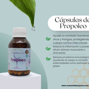 Propoleo cap Frasco. Vidrio. Ámbar. 
60cáp. 0.451mg