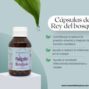Rey del bosque cap Frasco. Vidrio. Ámbar. 
60cáp. 0.270mg