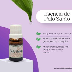 Palo santo es Frasco ámbar 10ml. c/gotero.