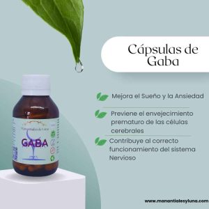 Gaba cap Frasco. Vidrio. Ámbar. 
60cáp. 0.492mg