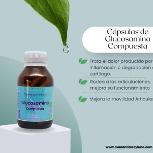 Glucosamina+ Cap. Frasco. Vidrio. Ámbar. 
60cáp. 0.466mg