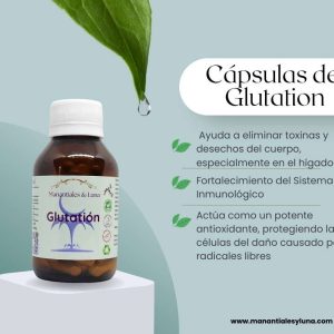 Glutation Cap. Frasco. Vidrio. Ámbar.
60cáp. 0.358mg