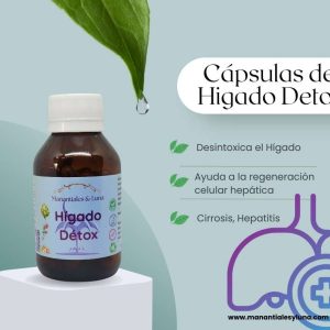 Higado Detox Cap. Frasco. Vidrio. Ámbar. 
60cáp. 0.531mg