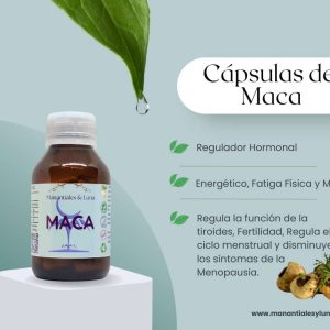 Maca cap Frasco. Vidrio. Ámbar. 
60cáp. 0.480mg