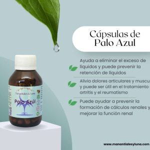 Palo Azul Cap. Frasco. Vidrio. Ámbar. 
60cáp. 0.379mg