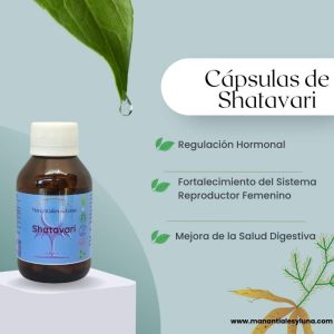 Shatavari cap Frasco. Vidrio. Ámbar.
60cáp. 0.291mg