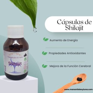 Shilajit cap Frasco. Vidrio. Ámbar. 
60cáp. 0.425mg
