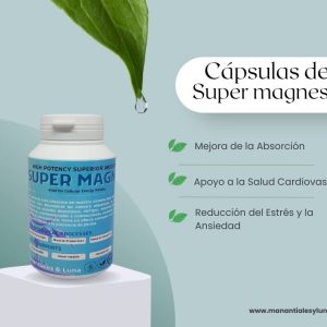 Super Magnesio 100Cap Frasco. Plastico. Blanco. 
100cáp. 0.383mg