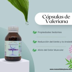 Valeriana cap Frasco. Vidrio. Ámbar. 
60cáp. 0.440mg
