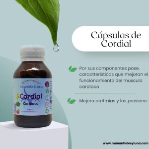 Cordial cap Frasco. Vidrio. Ámbar. 
60cáp. 0.413mg