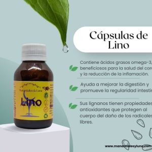 Lino Cap. Frasco. Vidrio. Ámbar. 
60cáp. 0.500mg