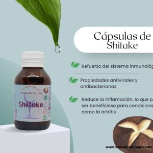 Shitake cap Frasco. Vidrio. Ámbar. 
60cáp. 0.276mg