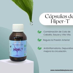 Hiper T Cap. Frasco. Vidrio. Ámbar. 
60cáp. 0.344mg