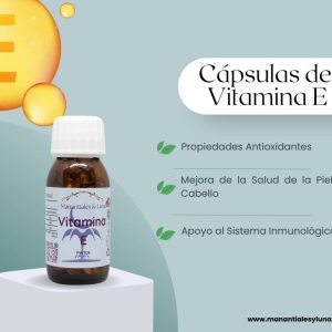 Vit e Perlas Frasco. Vidrio. Ámbar. 
30perlas. 0.250mg
