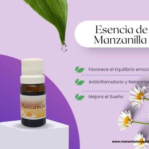 Manzanilla es Frasco ámbar 10ml. c/gotero.