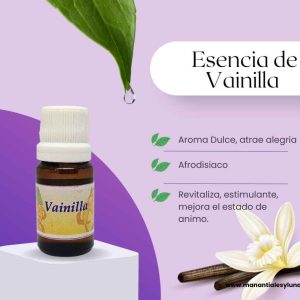 Vainilla es Frasco ámbar 10ml. c/gotero.
