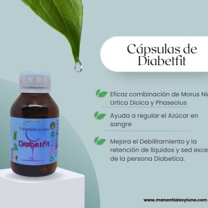 Diabet cap Frasco. Vidrio. Ámbar.
60cáp. 0.222mg