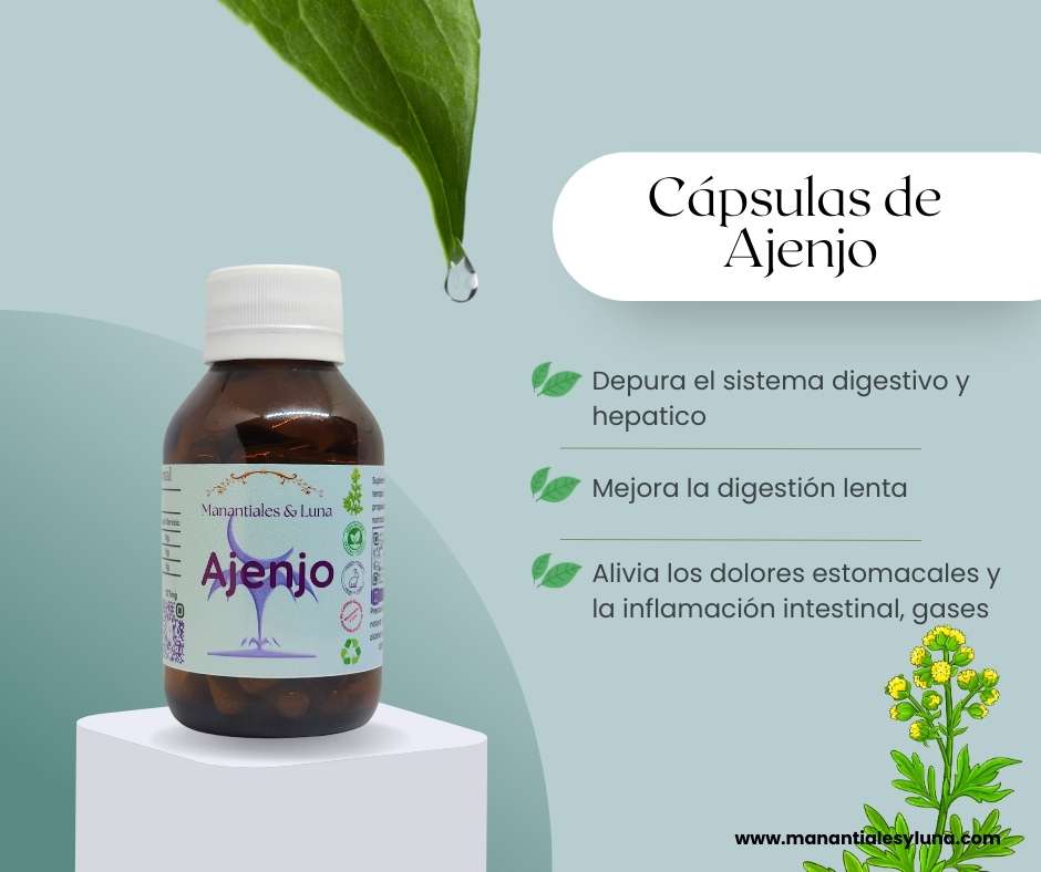 Ajenjo cap Frasco. Vidrio. Ámbar.
60cáp. 0.253mg
Capsulas gelatina trasparente