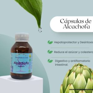 Alcachofa cap Frasco. Vidrio. Ámbar. 
60cáp. 0.430mg