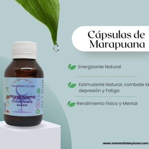 Marapuama Cap. Frasco. Vidrio. Ámbar. 
60cáp. 0.484mg