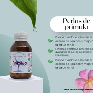 Primula Perlas. Frasco. Vidrio. Ámbar. 
60perlas. 0.500mg