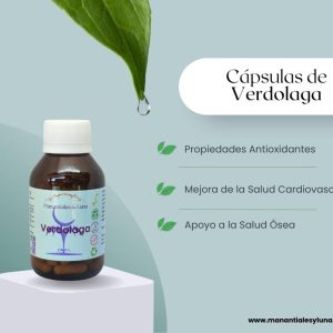 Verdolaga cap Frasco. Vidrio. Ámbar. 
60cáp. 0.412mg