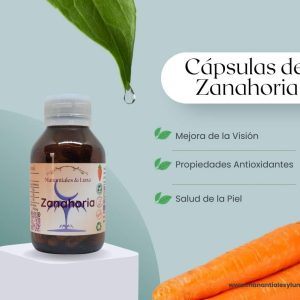 Zanahoria cap Frasco. Vidrio. Ámbar. 
60cáp. 0.488mg