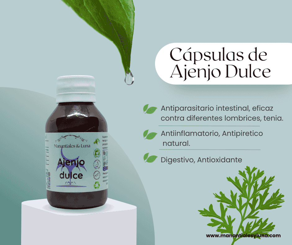 Ajenjo dulce cap Frasco. Vidrio. Ámbar.
60cáp. 0.180mg
Capsulas gelatina trasparente