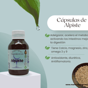 Alpiste cap Frasco. Vidrio. Ámbar. 
60cáp. 0.550mg