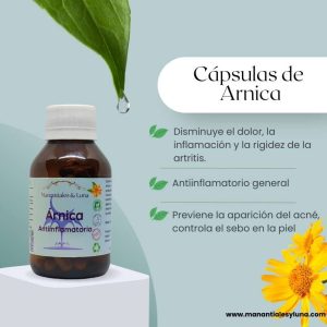 Arnica cap Frasco. Vidrio. Ámbar. 
60cáp. 0.358mg