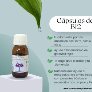 Vit b12 Perlas Frasco. Vidrio. Ámbar. 
30perlas. 1.000mcg