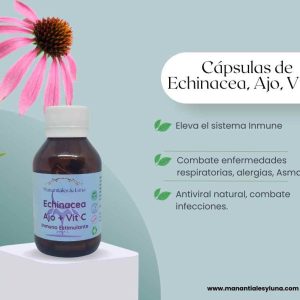 Echinacea+ cap Frasco. Vidrio. Ámbar.
60cáp. 0.512mg