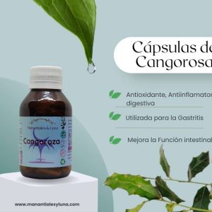 Cangorosa cap Frasco. Vidrio. Ámbar. 
60cáp. 0.489mg