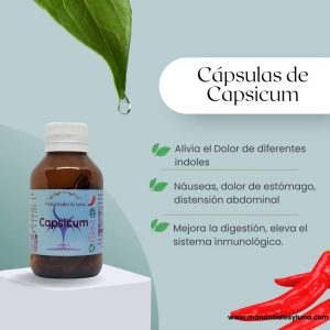 Capsicum cap Frasco. Vidrio. Ámbar. 
60cáp. 0.300mg