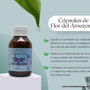 Flor del amazona cap Frasco. Vidrio. Ámbar. 
60cáp. 0.252mg