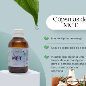 MCT Cap. Frasco. Vidrio. Ámbar.
60cáp. 0.500mg