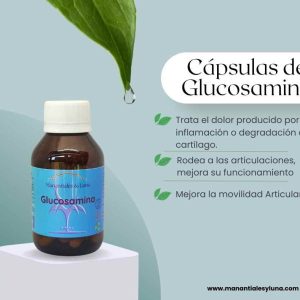 Glucosamina Cap. Frasco. Vidrio. Ámbar. 
60cáp. 0.770mg