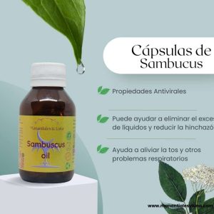 Sambucus cap Frasco. Vidrio. Ámbar.
60cáp. 0.500mg