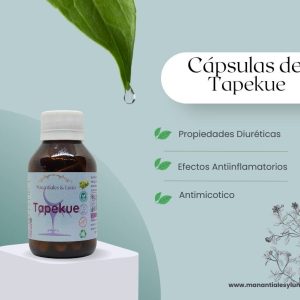 Tapekue cap Frasco. Vidrio. Ámbar.
60cáp. 0.281mg