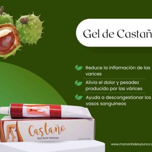 Castaño gel Pomo 60g en caja.