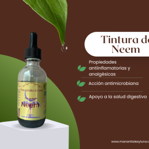 Neem tm50 Frasco, vidrio, ambar, 50ml
c/gotero, Contiene Alcohol 98%