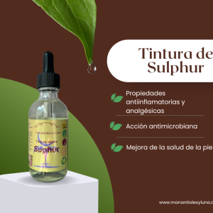 Sulphur tm50 Frasco, vidrio, ambar, 50ml
c/gotero, Contiene Alcohol 98%