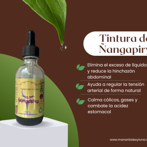 Ñangapiry tm50 Frasco, vidrio, ambar, 50ml
c/gotero, Contiene Alcohol 98%