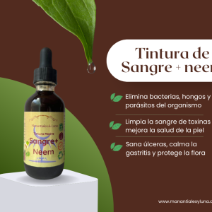 Sangre+Neem tm50 Frasco, vidrio, ambar, 50ml
c/gotero, Contiene Alcohol 98%