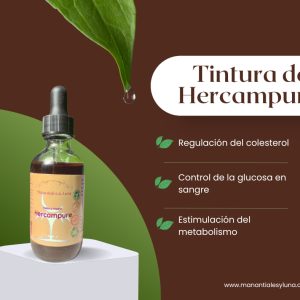 Hercampure tm50 Frasco, vidrio, ambar, 50ml
c/gotero, Contiene Alcohol 98%