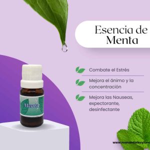 Menta es Frasco ambar vidrio 10ml c/pipeta