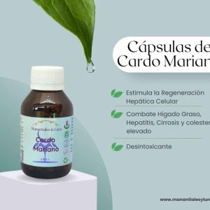 Cardo Mariano cap Frasco. Vidrio. Ámbar. 
60cáp. 0.545mg