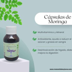 Moringa Cap. Frasco. Vidrio. Ámbar. 
60cáp. 0.360mg