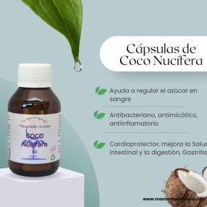 Coco perlas 1g Frasco. Vidrio. Ámbar. 
40 perlas 1g.